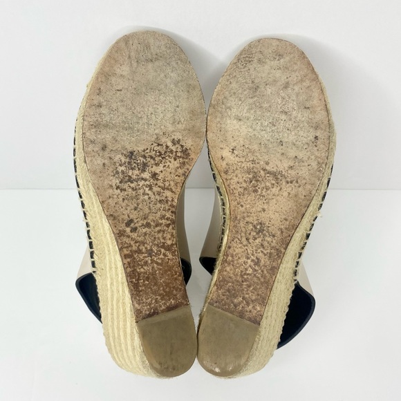 Celine Zip-Front Leather Espadrille Wedges - Picture 10 of 11